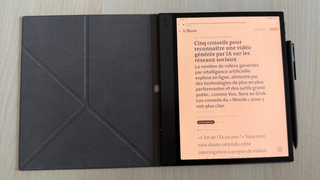 La Note Air5 C marche bien pour lire et annoter des articles de presse en ligne