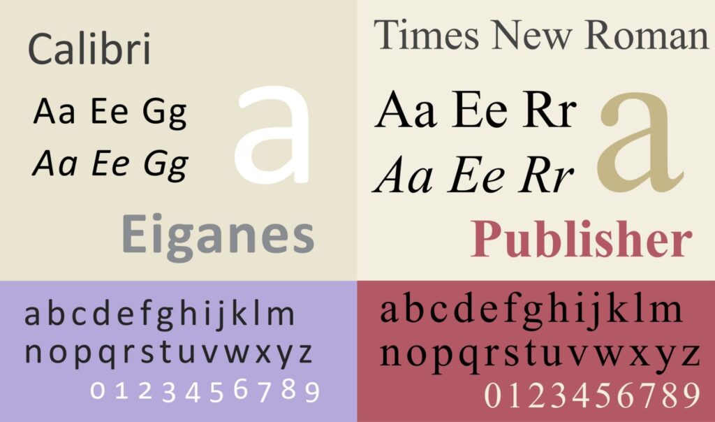 Calibri et Times New Roman Calibri et Times New Roman