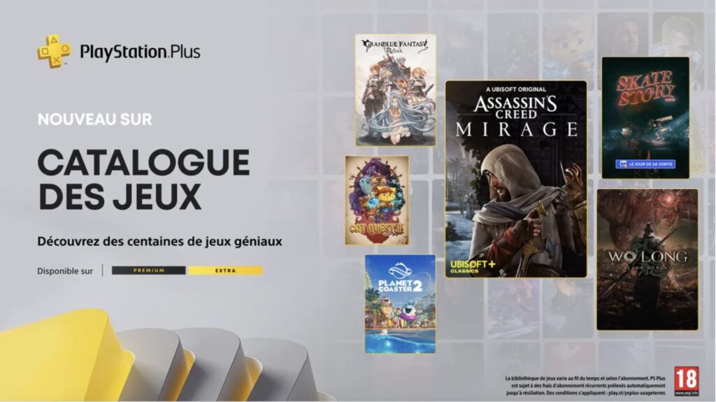 PlayStation Plus Extra et Premium en décembre // Source : Sony