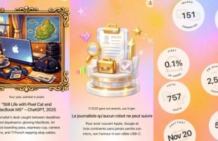 OpenAI a dévoilé le 22 décembre 2025 son récap annuel dédié à ChatGPT // Source : Capture d'écran - Numerama