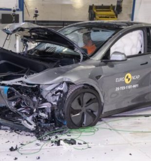 Le Tesla Model Y (2025) aux crash-tests Euro NCAP // Source : Euro NCAP