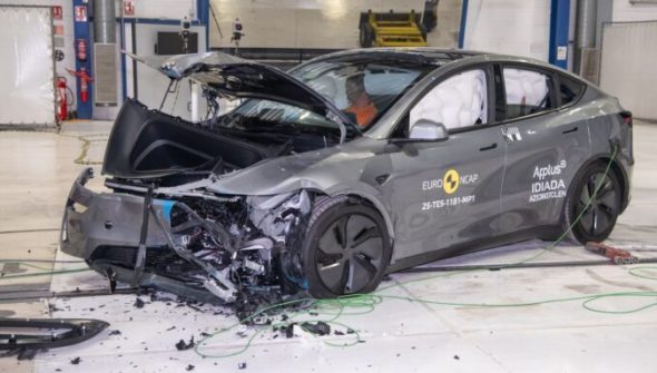 Le Tesla Model Y (2025) aux crash-tests Euro NCAP // Source : Euro NCAP