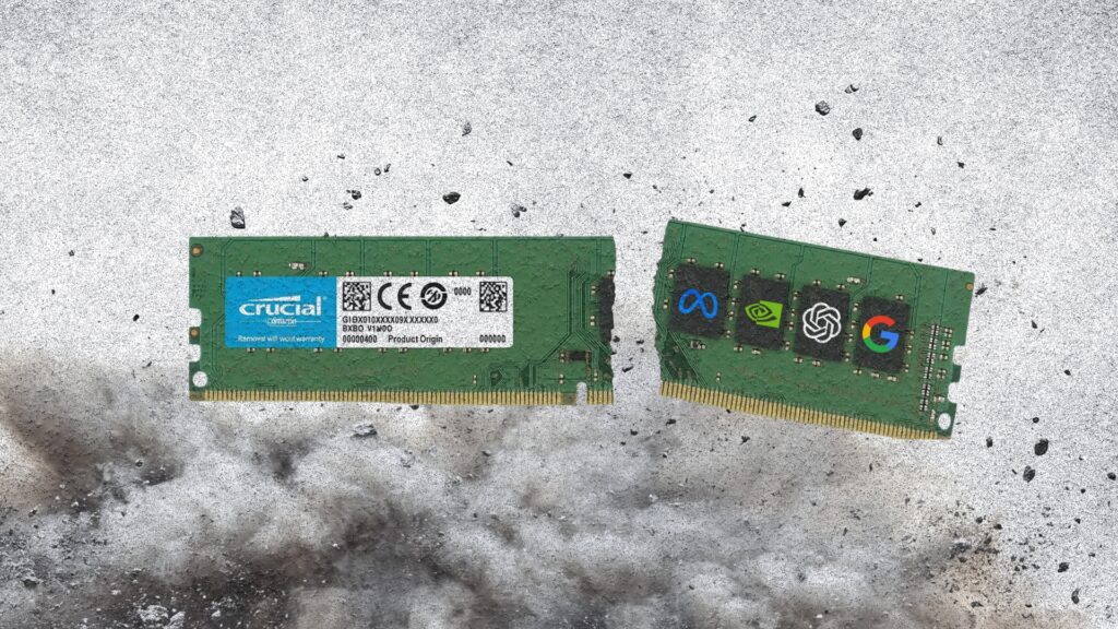 Crucial RAM // Source : Montage Numerama