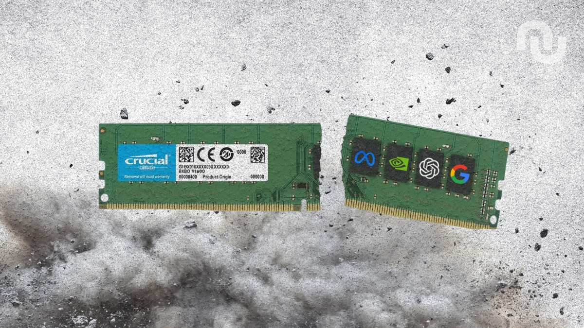 Crucial RAM // Source : Montage Numerama Crucial RAM // Source : Montage Numerama