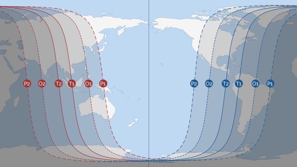 Visibilit&eacute; de l'&eacute;clipse de Lune de mars 2026. // Source : LTE