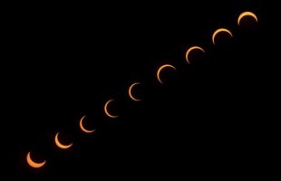 Éclipse solaire partielle. // Source : Canva Éclipse solaire partielle. // Source : Canva