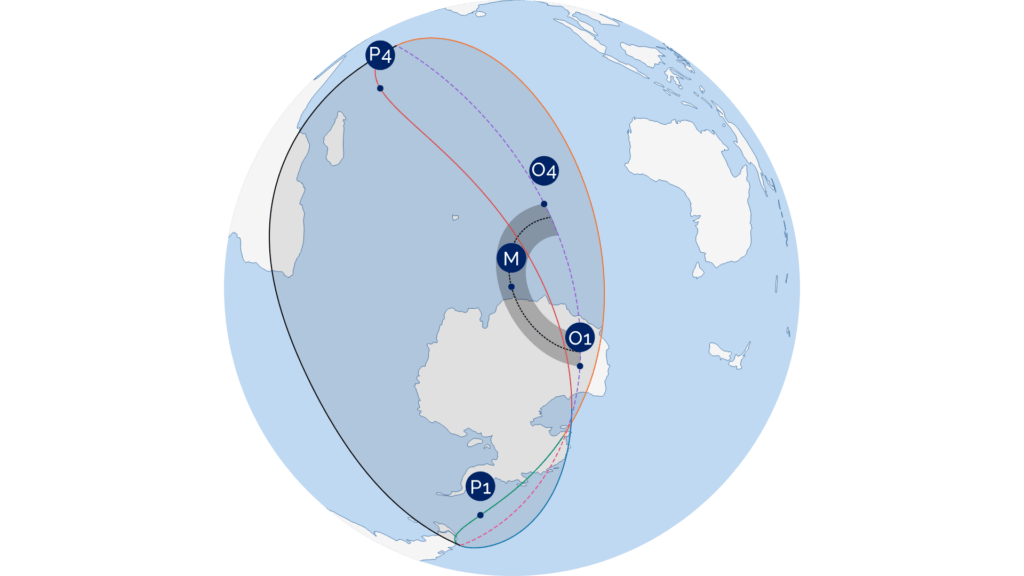 Visibilit&eacute; de l'&eacute;clipse solaire de f&eacute;vrier 2026. // Source : LTE