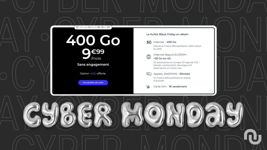 Forfait Cdiscount Mobile 400 Go (5G)