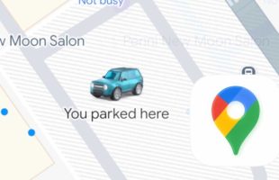 Google Maps et l'enregistrement du stationnement. // Source : Numerama