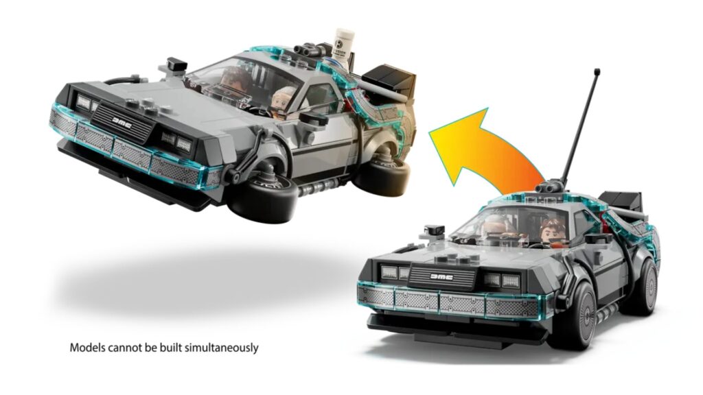 Les deux configurations de la Delorean // Source : Lego Les deux configurations de la Delorean // Source : Lego