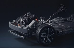 Le châssis d'une voiture électrique à prolongateur d'autonomie // Source : Li Auto