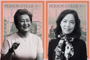 Deux femmes y figurent également : Lisa Su, PDG et présidente d’AMD, et Fei-Fei Li, co-créatrice d'ImageNet. // Source : TIME / Fuzheado / HAI Stanford Deux femmes y figurent également : Lisa Su, PDG et présidente d’AMD, et Fei-Fei Li, co-créatrice d'ImageNet. // Source : TIME / Fuzheado / HAI Stanford