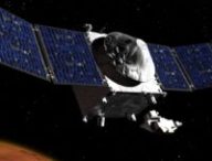 MAVEN, vue d'artiste. // Source : Nasa/GFSC (image recadrée) MAVEN, vue d'artiste. // Source : Nasa/GFSC (image recadrée)