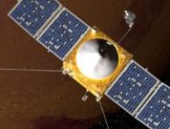 Vue d'artiste de MAVEN. // Source : Nasa/GFSC