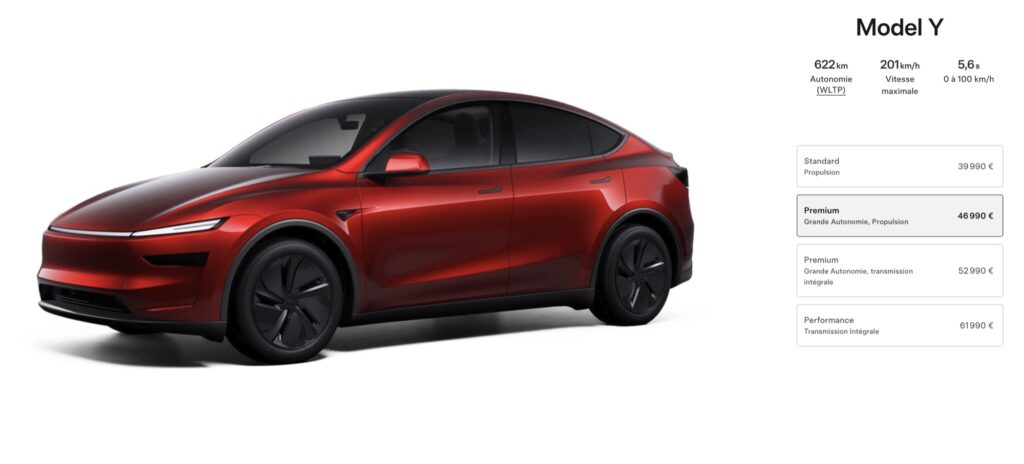 L'autonomie de la Tesla Model Y fin 2025 atteint 622 kilomètres // Source : Tesla L'autonomie de la Tesla Model Y fin 2025 atteint 622 kilomètres // Source : Tesla