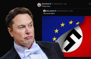 Elon Musk accuse l'UE d'être nazie. // Source : Numerama