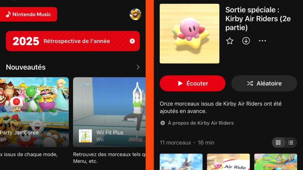 Nintendo Music propose également un rétrospective musicale pour 2025.  // Source : Capture d'écran