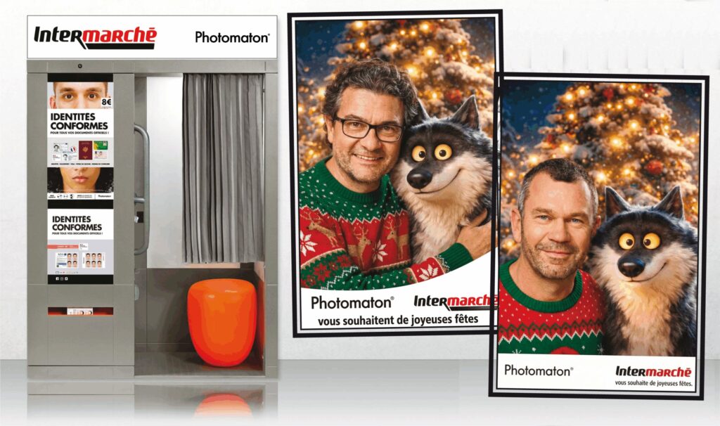 Grâce à un partenariat avec le Me Group, les clients devaient pouvoir se photographier aux côtés du loup. // Source : Olivier Dauvers / Le Web Grande Conso Grâce à un partenariat avec le Me Group, les clients devaient pouvoir se photographier aux côtés du loup. // Source : Olivier Dauvers / Le Web Grande Conso