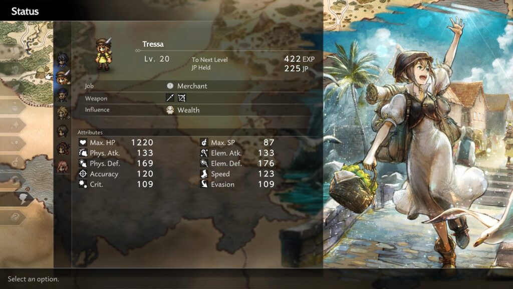 Chaque personnage à un Job de base et des pouvoir qui lui sontliés. A ips d'en tirer parti. // Source : Capture PS5