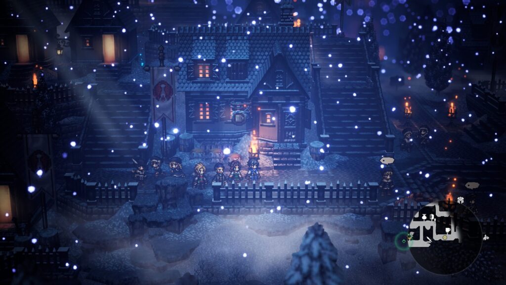 Le joli village enneigé d'Emberglow  // Source : Captures PS5