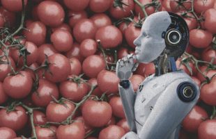 Pourquoi les robots ne savent toujours pas attraper des tomates. // Source : Montage Numerama avec Canva