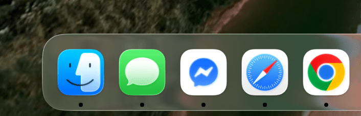 L'icône Messenger créée à partir de Safari. L'icône Messenger créée à partir de Safari.