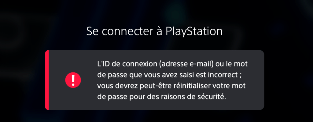 Il est toujours impossible d'acc&eacute;der &agrave; mon compte PlayStation.