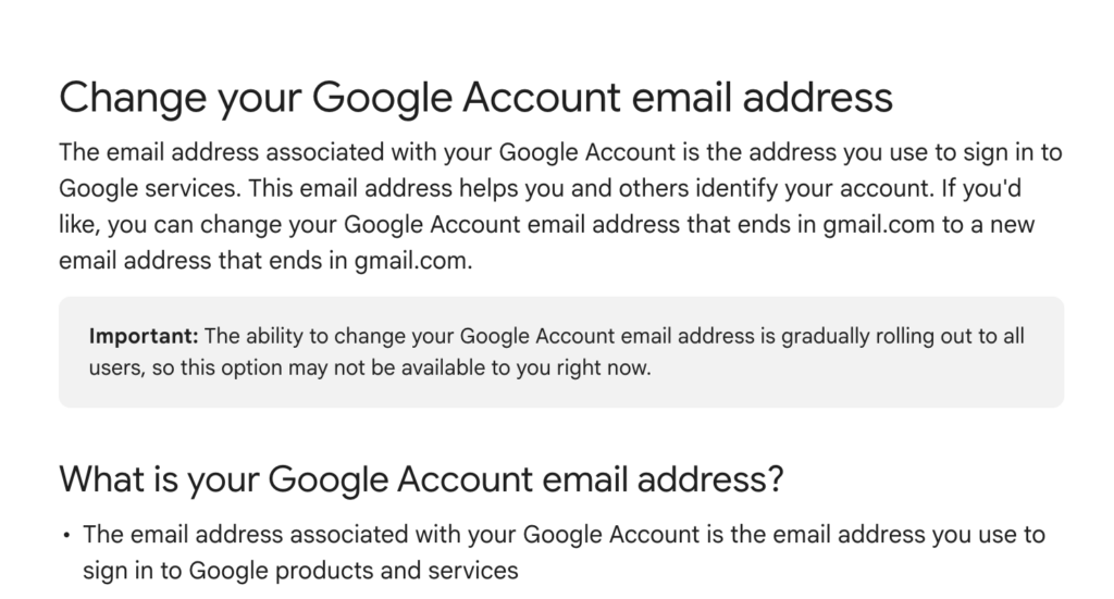 Sur sa page support, Google mentionne pour la premi&egrave;re fois ce type de nouveaut&eacute;.