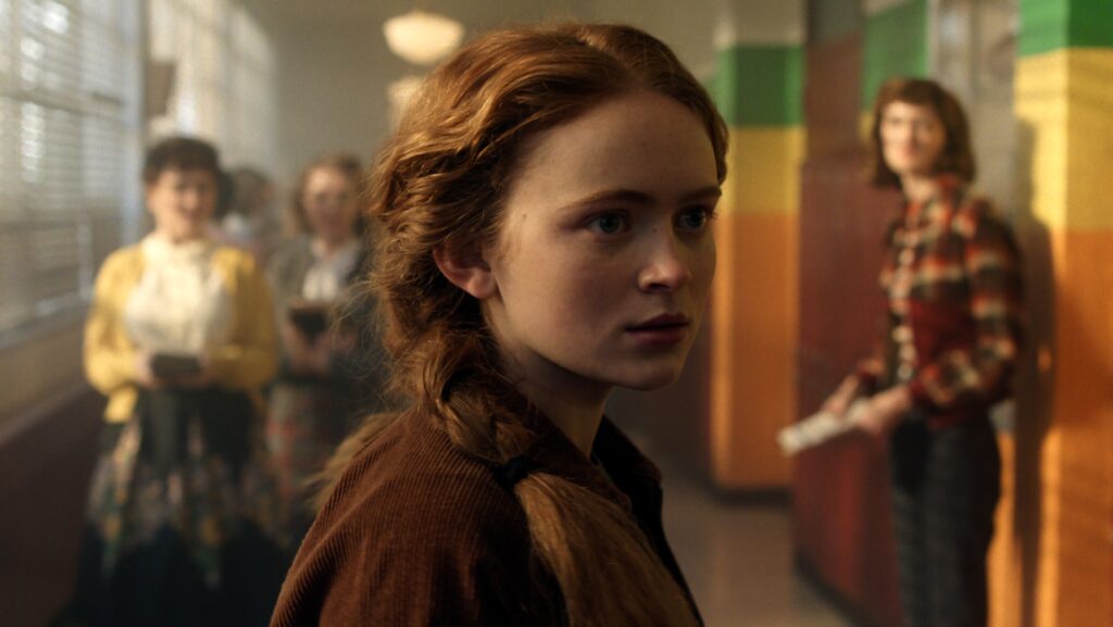 Max au lyc&eacute;e d'Hawkins, en 1959 // Source : Netflix