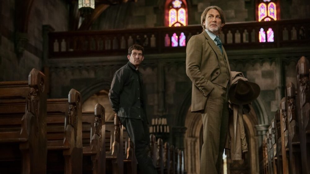 Wake Up Dead Man: A Knives Out Mystery. (L-R) Josh O’Connor and Daniel Craig in Wake Up Dead Man: A Knives Out Mystery. Cr. John Wilson/Netflix © 2025 Wake Up Dead Man: A Knives Out Mystery. (L-R) Josh O’Connor and Daniel Craig in Wake Up Dead Man: A Knives Out Mystery. Cr. John Wilson/Netflix © 2025