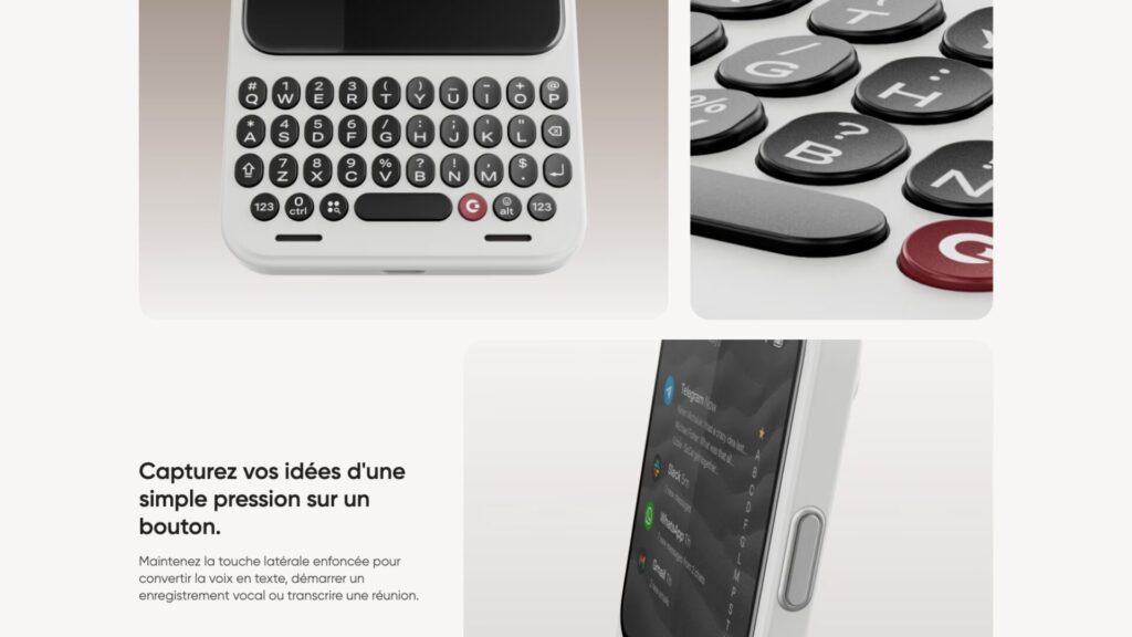 Le Clicks Communicator dispose d'un clavier QWERTY. // Source : Clicks 