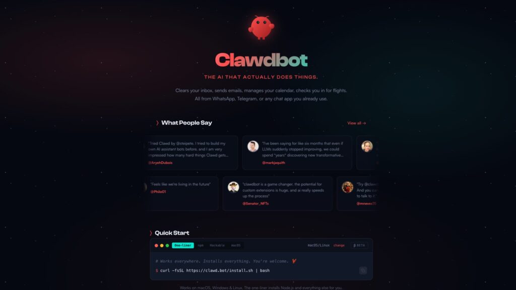 Clawdbot. // Source : Clawdbot.