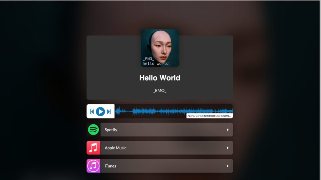 EMO a m&ecirc;me chant&eacute; un morceau issu de son premier album g&eacute;n&eacute;r&eacute; par IA, hello world. // Source : Columbia Engineering