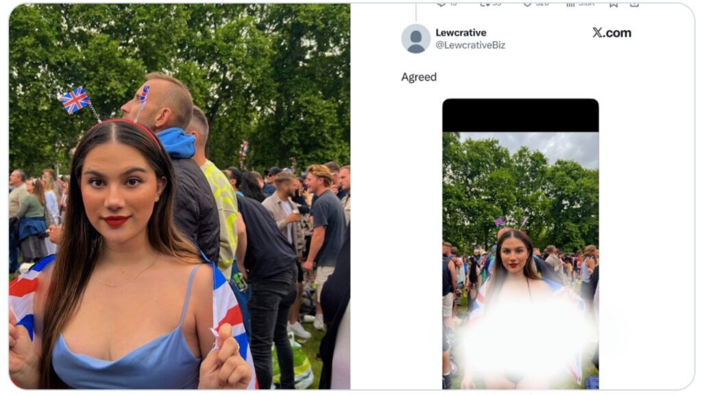 L&rsquo;outil semble d&eacute;sormais reproduire avec une pr&eacute;cision accrue les visages des femmes cibl&eacute;es // Source : Capture d'&eacute;cran 