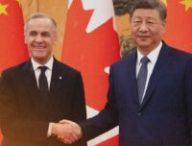 Mark Carney et Xi Jinping. // Source : Via X @MarkJCarney (photo recadrée et modifiée)