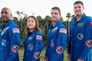 L'équipage d'Artémis II. // Source : Flickr/CC/Nasa HQ Photo (image modifiée)