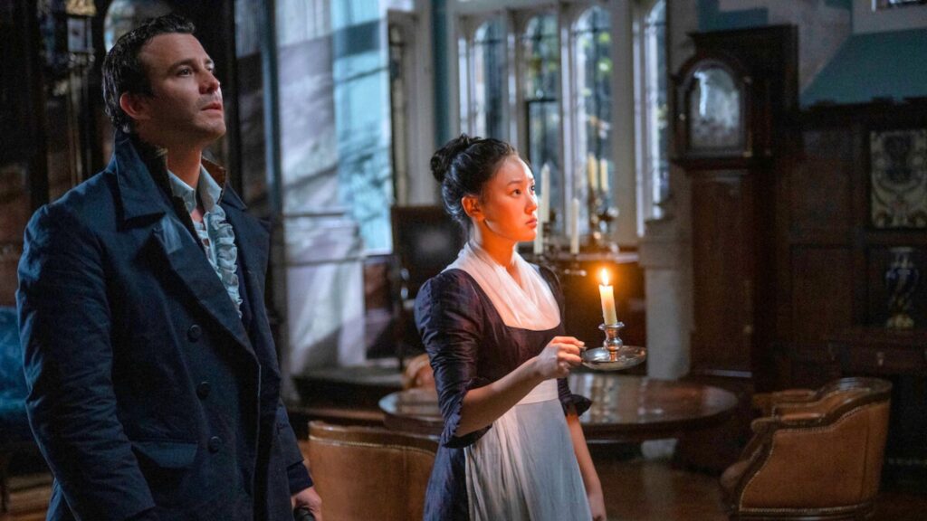 Benedict et Sophie. // Source : Netflix Tudum (image modifiée)