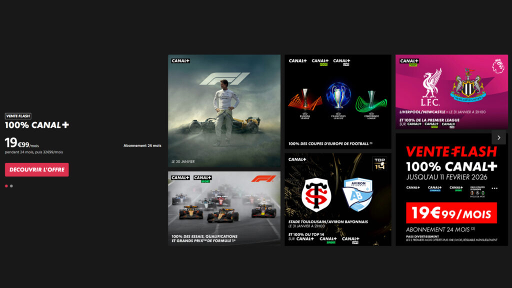Vente flash « 100% Canal+ »
