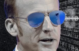 Macron cybersécurité // Source : Montage Numerama