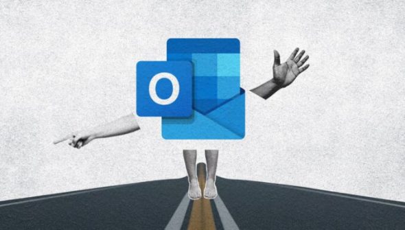 outlook mode avion // Source : Montage Numerama