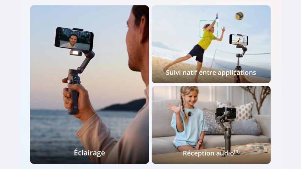 Le stabilisateur DJI Osmo Mobile 8 // Source : DJI