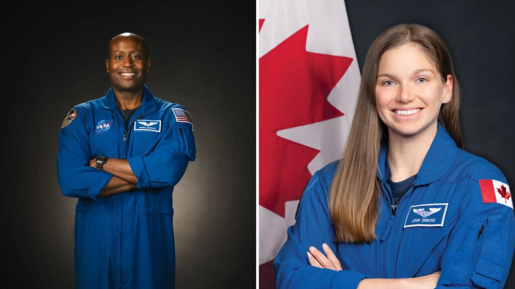 Andre Douglas et Jenni Gibbon. // Source : Nasa, ASC ; montage Numerama 