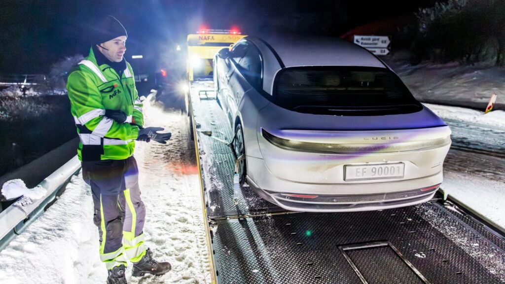 La Lucid Air Grand Touring au test d'autonomie El Prix 2026. // Source : NAF La Lucid Air Grand Touring au test d'autonomie El Prix 2026. // Source : NAF