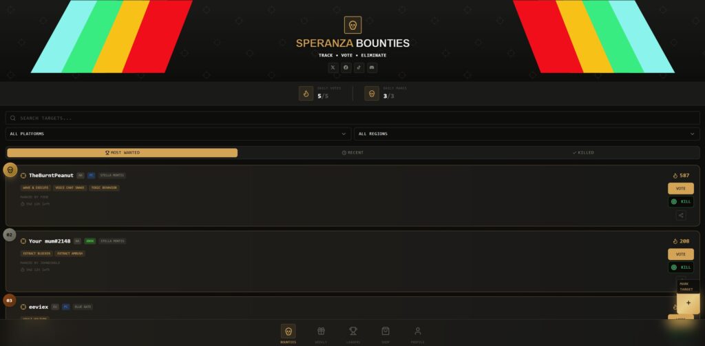 Le site communautaire de primes sur Arc Raiders comptait 4 987 t&ecirc;tes mises &agrave; prix au 13 janvier