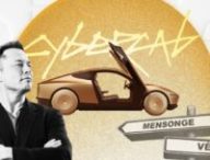 Elon Musk et le Cybercab // Source : Montage Numerama avec Canva