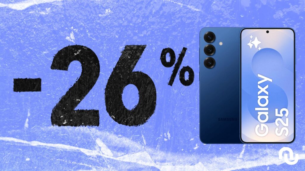 Smartphone Samsung S25 128Go + PowerBank // Source : Montage Numerama