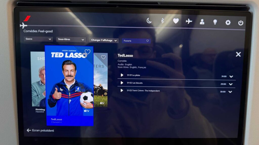 Ted Lasso sur les vols Air France. // Source : Numerama