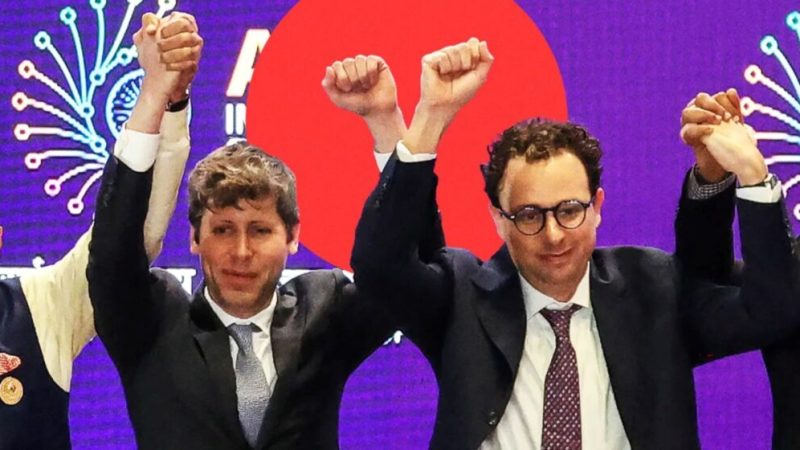 Sam Altman (OpenAI) et Dario Amodei (Anthropic) refusent de se tenir la main sur scène : un geste devenu viral