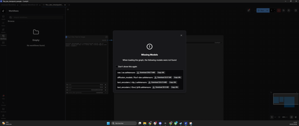 Flux.2 Dev demande de télécharger plus de 30 Go de données // Source : Humanoid XP