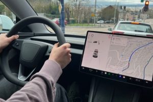 La Tesla Model 3 Propulsion (2026) à l'essai. // Source : Robin San Vicente pour Numerama